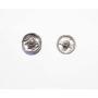 50 Pairs/Set Silver 8mm Metal Sew-on Snap Buttons Press Stud Fasteners Press Button Craft Rapid Rivet Making Poppers Stainless Steel Stud Sewing Accessories Buttons Scrapbooking Dress Clothing Bags