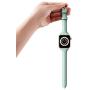 Adepoy Compatible for Apple Watch Bands 38mm 40mm, Non-Fade Slim Genuine Patent Leather Wristband for Women Apple iWatch Series Se/6/5/4/3/2/1, Milk Green