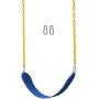 Jungle Gym Kingdom Swing Seat Heavy Duty 66'' Chain Plastic Coated - Playground Swing Set Accessories Replacement (Blue)