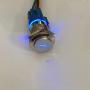 Etopars 12V 5A Car Motor Blue LED Light Momentary Speaker Horn Bells Push Button Stainless Steel Metal Switch Toggle 19mm Socket Plug Wire