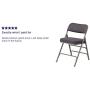 Flash Furniture HERCULES Series Premium Curved Triple Braced & Double Hinged Gray Fabric Metal Folding Chair