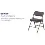 Flash Furniture HERCULES Series Premium Curved Triple Braced & Double Hinged Gray Fabric Metal Folding Chair