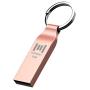 32GB Waterproof USB 2.0 Flash Drive Metal Thumb Drive with Keychain 32 GB Compact Jump Drive 32G Memory Stick for Storage and Backup by MOSDART，Rose Gold