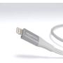 Amazon Basics Double Braided Nylon Lightning to USB Cable, Advanced Collection, MFi Certified Apple iPhone Charger, Silver, 10 Feet