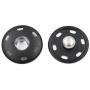 10 Sets 1 inch Sew-on Snap Button Metal Snaps Fasteners Press Studs Buttons for Coat ，Matte Black