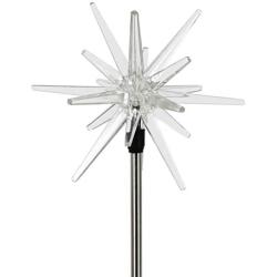 Exhart Solar Star Garden Light Stake – Crystal Star Metal Garden Stake w/Solar Panel, Acrylic Outdoor Crystal Décor, Garden Décor, Crystal Star Stake – Led Accent Lights for Yard/Garden/Patio 6 x 6 x