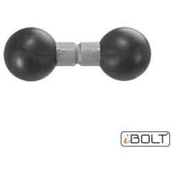 iBOLT 25mm / 1 inch to 25mm / 1 inch Metal Extension Ball Adapter for Industry Standard Dual Ball Socket mounting arms