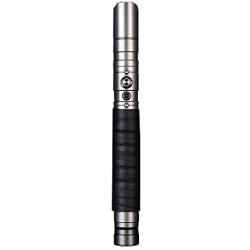 KYBERS Basic Series Single Color Metal Hilt Lightsaber Light Saber with Sound Aluminum Hilt(Silver hilt Blue Light)