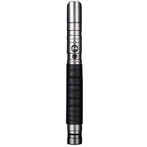 KYBERS Basic Series Single Color Metal Hilt Lightsaber Light Saber with Sound Aluminum Hilt(Silver hilt Blue Light)