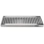 ACU Precision Sheet Metal 0100-24 Surface Mount Drip Tray, No Drain, Stainless Steel, 4 Brushed Finish, 5'' x 24'' x 3/4'', Silver