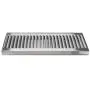 ACU Precision Sheet Metal 0100-24 Surface Mount Drip Tray, No Drain, Stainless Steel, 4 Brushed Finish, 5'' x 24'' x 3/4'', Silver