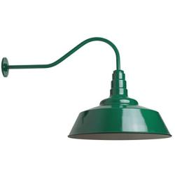 The Standard | 20 Inch RLM Steel Dome | 23 Inch Gooseneck Barn Light (Green)