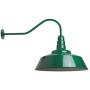 The Standard | 20 Inch RLM Steel Dome | 23 Inch Gooseneck Barn Light (Green)