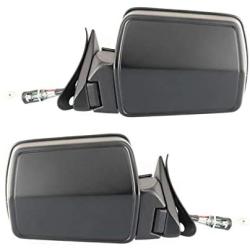 Koolzap For 84-96 Cherokee Manual Remote Black Rear View Mirror Left & Right Side PAIR SET