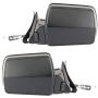 Koolzap For 84-96 Cherokee Manual Remote Black Rear View Mirror Left & Right Side PAIR SET