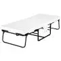 mecor Adjustable Folding Bed Ottoman, Rollaway Guest Bed with Adjustable Head Incline ( 0°-175°), Removable Mattress & Side Pocket - Heavy Duty Portable Metal Frame - Twin Size ( 78'' L x 31'' W )