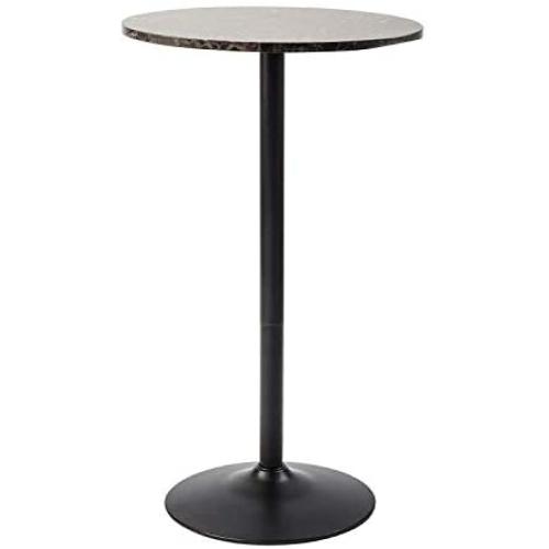 Pearington Lucia Round Bar and Pub Table with Faux Marble Top, 1 Pack,