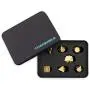 TitanShield Solid Gold Polyhedral Dungeons and Dragons D&D Metal 7-Dice Set TitanShield Solid Gold Polyhedral Dungeons and Dragons D&D Metal 7-Dice Set