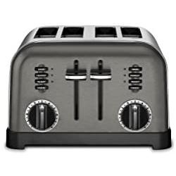 Cuisinart CPT-180BKS Metal Classic Toaster, 4-Slice, Black Stainless