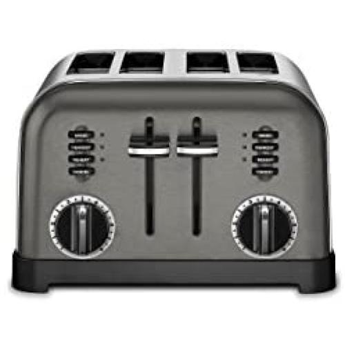 Cuisinart CPT-180BKS Metal Classic Toaster, 4-Slice, Black Stainless