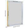 Caydo 2 Piece 10 x 14 Inch Aluminum Silk Screen Printing Frames with 110 White Mesh for Screen Printing