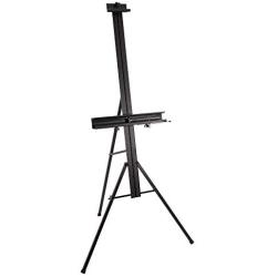 U.S. Art Supply Del Mar 69'' High Aluminum Single Mast Artists Studio Easel and Floor Display Stand - Professional Heavy Duty Adjustable Extra Large Canvas Height Up To 47'' - Palette Holder, Brush Rest