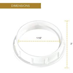 Dysmio Light Socket Shade Rings,Aluminum Threaded Socket Ring for Medium Base E26 Sockets Pack of 2