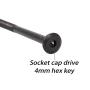binifiMux 50pcs Black Hex Socket Cap Bolts Barrel Nuts Assortment Kit for Crib Baby Bed Cots Furniture, M6 x 40mm/ 50mm/ 60mm/ 70mm/ 80mm