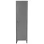 FurnitureR 54.1'' High Standing Metal Locker Storage Cabinet 3-in-1 Shelves Removable with Keys Lockable