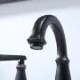 Ufaucet Commercial Antique 2 Handle Widespread Oil Rubbed Bronze Bathroom Faucet, 3 Holes 8 Inch Black Bathroom Vanity Lavatory Faucets Ufaucet Commercial Antique 2 Handle Widespread Oil Rubbed Bronze Bathroom Faucet, 3 Holes 8 Inch Black Bathroom Vanity Lavatory Faucets