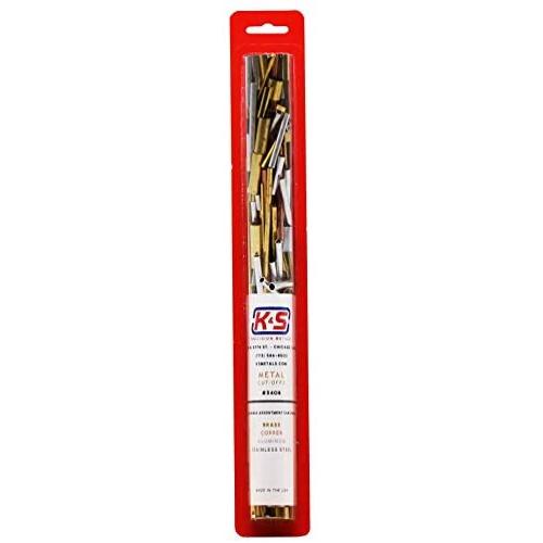 K & S Precision Metals 3408 Metal Cut-Offs, Brass/Copper/Aluminum/Stainless Steel Assortment, 1 Piece per Pack, Made in The USA