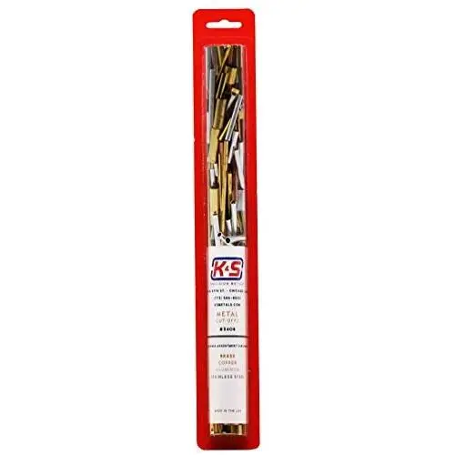 K & S Precision Metals 3408 Metal Cut-Offs, Brass/Copper/Aluminum/Stainless Steel Assortment, 1 Piece per Pack, Made in The USA K & S Precision Metals 3408 Metal Cut-Offs, Brass/Copper/Aluminum/Stainless Steel Assortment, 1 Piece per Pack, Made in The USA