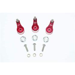 GPM for Traxxas TRX-4 Trail Defender Crawler Upgrade Parts Aluminum Servo Horn with Built-in Spring (for Locking Diff) - 3Pc Set Red