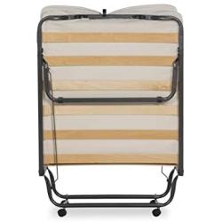 Linon Home Dcor Linon Memory Foam Luxor Folding Bed, Single, Beige