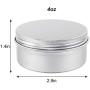 Moretoes 36pcs 4oz Metal Round Tins Aluminum Empty Candle Tins with Screw Lid for Salve, Spices or Candles