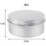 Moretoes 36pcs 4oz Metal Round Tins Aluminum Empty Candle Tins with Screw Lid for Salve, Spices or Candles