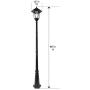 GAMA SONIC Windsor Bulb Solar Lamp Post, Outdoor LED Solar In Ground Light, Black (GS-99B-S)