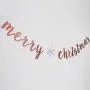 Rose Gold Glitter Merry Christmas Banner-Great for Christmas Party Decor- Holiday Home Mantle Fireplace Party Decorations Rose Gold Glitter Merry Christmas Banner-Great for Christmas Party Decor- Holiday Home Mantle Fireplace Party Decorations