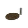 Bullseye Office - 30 Silver Metal Cylinder Magnets (30 Magnetic Pins 10mm X 4mm)