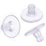 Outus 1000 Pieces Earring Backs Rubber Earring Safety Backs Stoppers, Clear