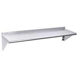 Stainless Steel Shelf 12 x 48 Inches, 280 lb, Commercial NSF Wall Mount Floating Shelving for Restaurant, Kitchen, Home and Hotel