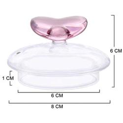 Teabloom Replacement Glass Teapot Lid for Eternal Love Heart Teapot and Many Other 34-40 oz Teapots with Diameters Between 6.0 cm and 8 cm - Spare Part