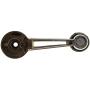 Window Crank compatible with Ford F-Series 73-79/Bronco 80-86 Front Chrome Body-Black Knob Metal Set of 2