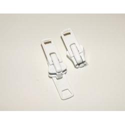 YKK Double Metal Tab Zipper Slider #10 Replacement, 2 Pieces, White