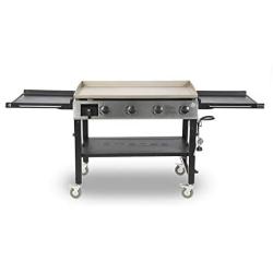 PIT BOSS PB757GD 4 Burner LP Gas Griddle, 4. 7mm Thick pre-Seasoned top, Black