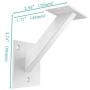 AMSOOM Handrail Bracket Heavy Duty Steel Stair Parts for Wall Mounted Staircase Railings Accessories Stairway Support Hardware for Wood or Metal Flat Square Railings. (White, 1 Pack) AMSOOM Handrail Bracket Heavy Duty Steel Stair Parts for Wall Mounted Staircase Railings Accessories Stairway Support Hardware for Wood or Metal Flat Square Railings. (White, 1 Pack)