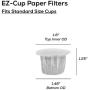 Perfect Pod EZ-Cup Disposable Paper Filters with Patented Lid Design for Reusable Coffee Pods 4-Pack (200 Filters)
