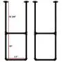 DIYHD 37'' Ceiling Mount Black Shelf 2 Pairs U Shape Pumbing Pipe Bracket for Kitchen(No Planks), Design B DIYHD 37'' Ceiling Mount Black Shelf 2 Pairs U Shape Pumbing Pipe Bracket for Kitchen(No Planks), Design B