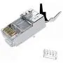 VIVOCH 50 Pcs Cat7 RJ45 Connectors, Cat7 RJ45 Plugs, Cat7 2-Piece Metal Shielded RJ45 Ends FTP 8P8C Modular Network Plug Connector
