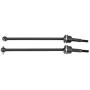 RC Car Drive Shaft, 2 Pcs Metal Front Rear Universal Drive Shaft for HIMOTO E10MTL E10MT E10BP 1/10 Remote Control Car(Black)